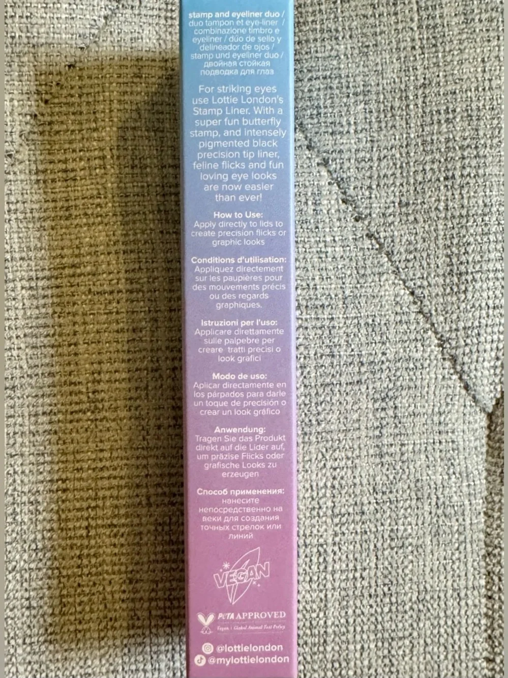 Lottie London Stamp Liner - Ultra Black Butterfly Stamp and Eyeliner Duo